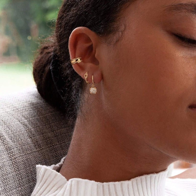 MYEARS Women Ear Cuff Earring Gold Non Pierced Ear Cartilage Clip on Wrap Hoop 14K Gold Filled Tiny Boho Beach Simple Minimalist Delicate Handmade Hypoallergenic Jewelry Gift-Sold as Single/Pair - Image 1